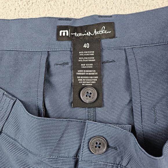 Travis Mathew Beck Shorts Mens Size 40 Blue Chino Golf 10" Inseam Performance - Picture 3 of 6
